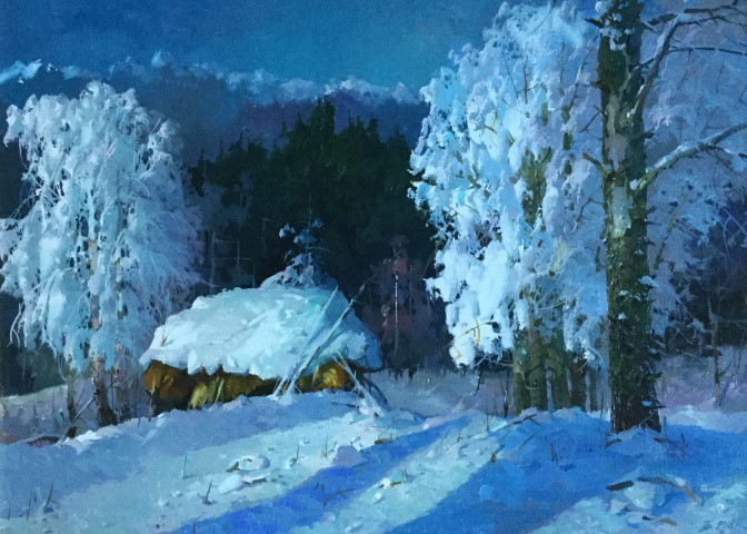 Stozhok in Winter
          painitng by Victor Bykov