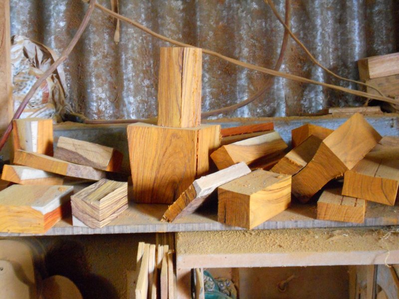 Wooden pieces for making small boxes