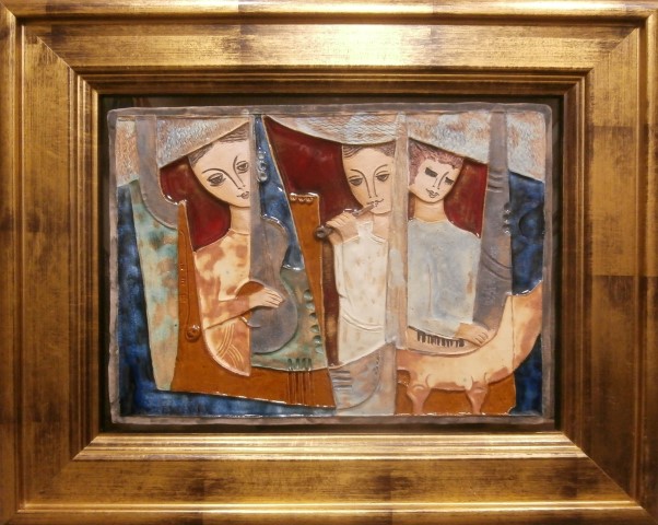 Three Figures With
                  Instruments