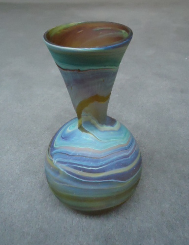 Bulb bottom vase and
                  flared top purple neck 8 1/2