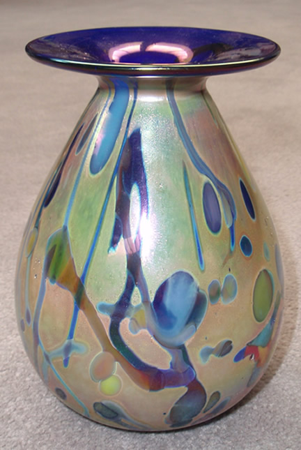 Mini Blue Rim Vase with narrow neck