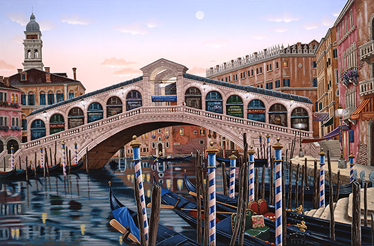Rialto Bridge at Sunset