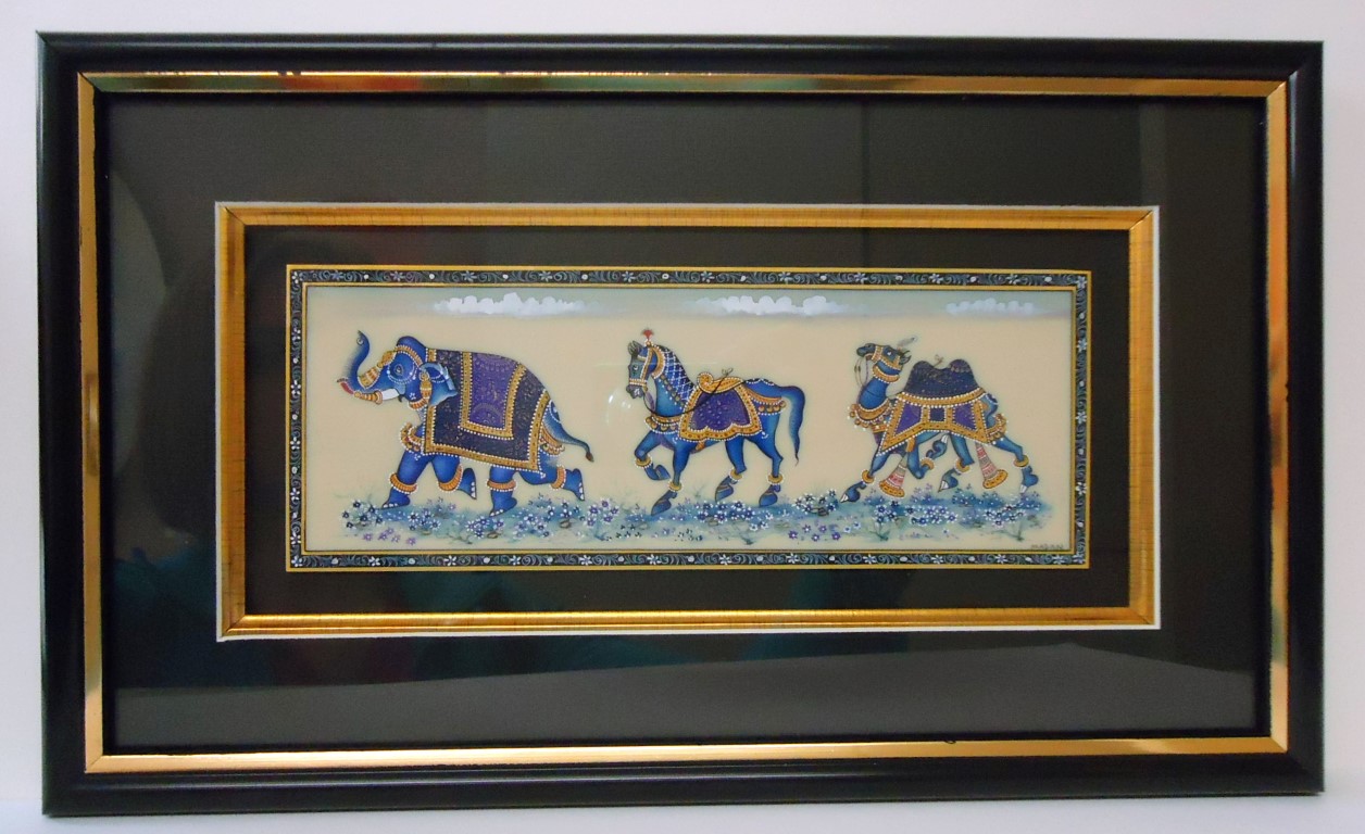 Elehant, horse, camel framed