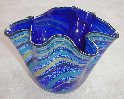 Blue Storm Wavy Vase