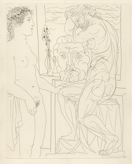 Modèle nu et Sculptures, 3.5.1933
