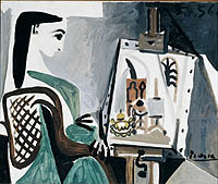 Oil painting
                    of Jacqueline, 1956