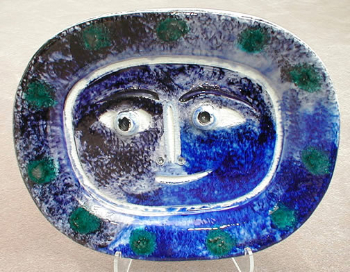 Brown Blue Face ceramic