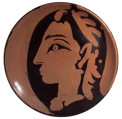 Jacqueline's Profile, 1962 ceramic