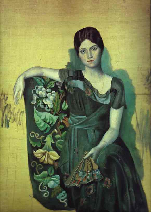 Portrait of Olga in
                    an Armchair, 1917