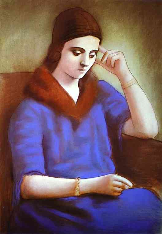 Pastel of
                      Olga 1922-23