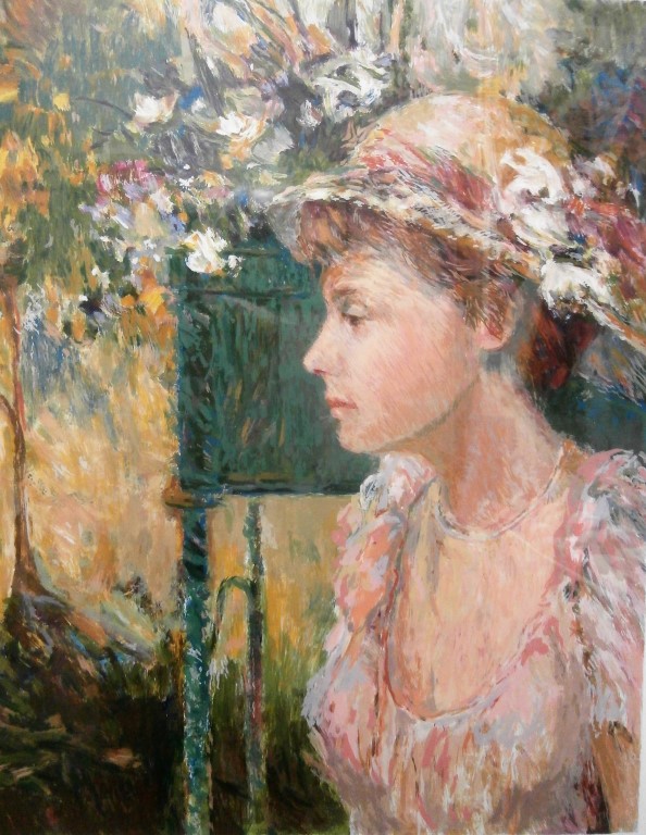 Henri Plisson's Flowered Hat
          serigraph