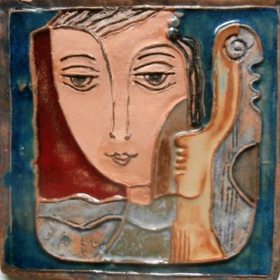 Figure with
                  instrument
