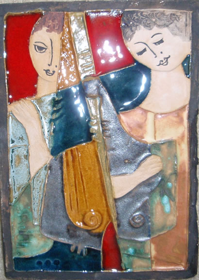 Couple with instruments