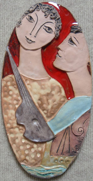 Two Figures with Instrument