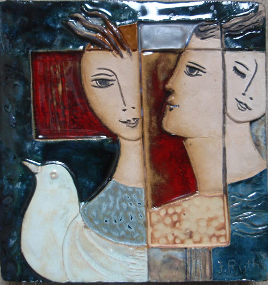 Two Figures and Dove