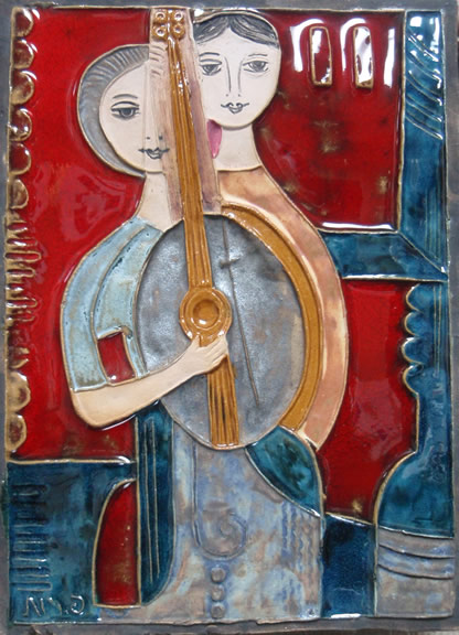 Two
                                  Figures With Instrument