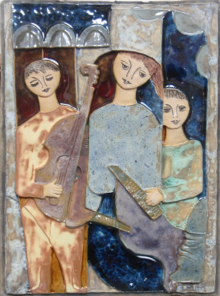 Three Figures and Instruments