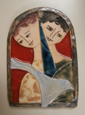 Two figures
                    dove arch