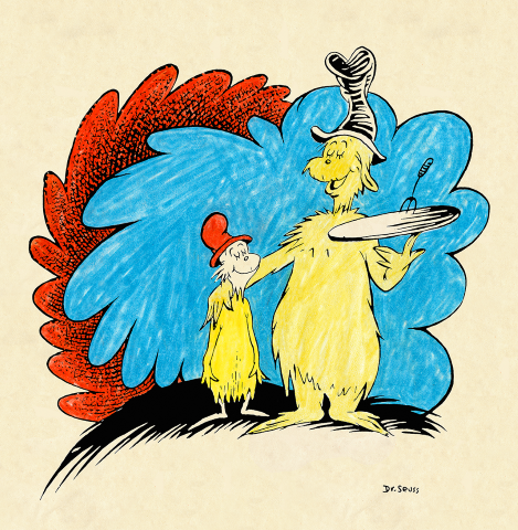 Dr. Seuss Green Eggs and
                  Ham 60th Anniversary print